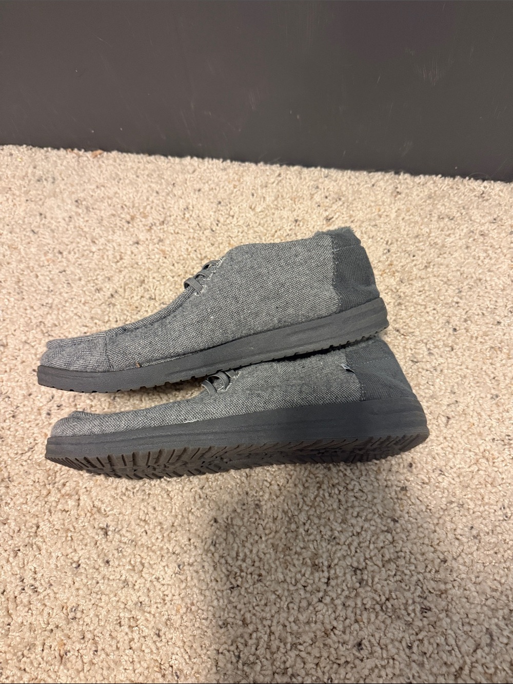Magellan Outdoors Men's Grey Slip-On Loafers with Faux Fur Collar - Picture 6 of 6